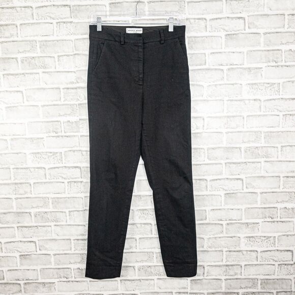 APIECE APART High Rise Split Ankle Trouser Pants in Black Women's Size 4 - Picture 1 of 9